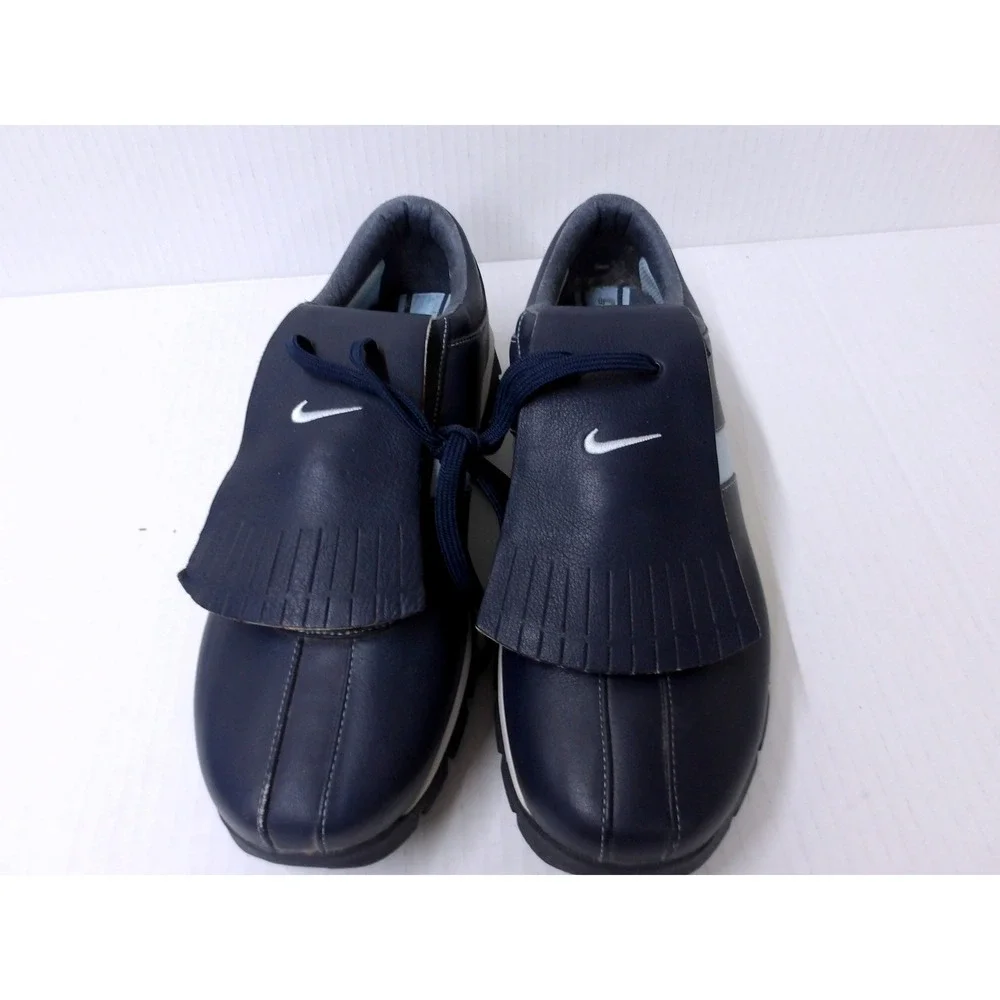 Nike Golf Shoes Navy Blue Leather Kiltie Fringe Lace Cover Womens 7.5 /#26725